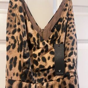 Lulu's Leopard Print Maxi Dress in Brown and Black